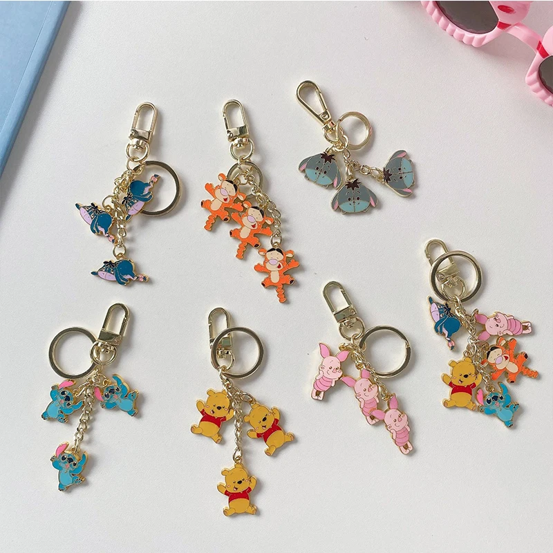 

Disney 1pcs Winnie Tigger Winnie The Pooh Piglet Hardware Keychains Schoolbag Backpack Ornaments Keyring Ornaments Small Gifts