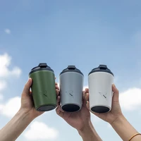 accompanying double layer stainless steel coffee cups reusable non slip household thermos mug eco friendly useful outdoor