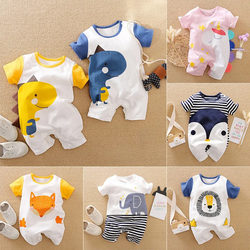 New Baby Girls Clothes Summer Baby Boys Onesie Thin Baby Clothes Cotton Outwear Children Clothes Girl  Romper Boys Clothes Suit