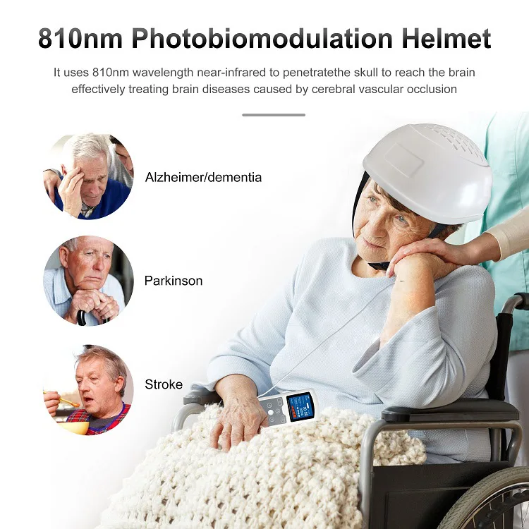 

ZJZK Neuromodulacion Brain Wave Helmet 810nm Infrared LED Light Photobiomodulation Therapy for Parkinson Stroke Autism Migraine