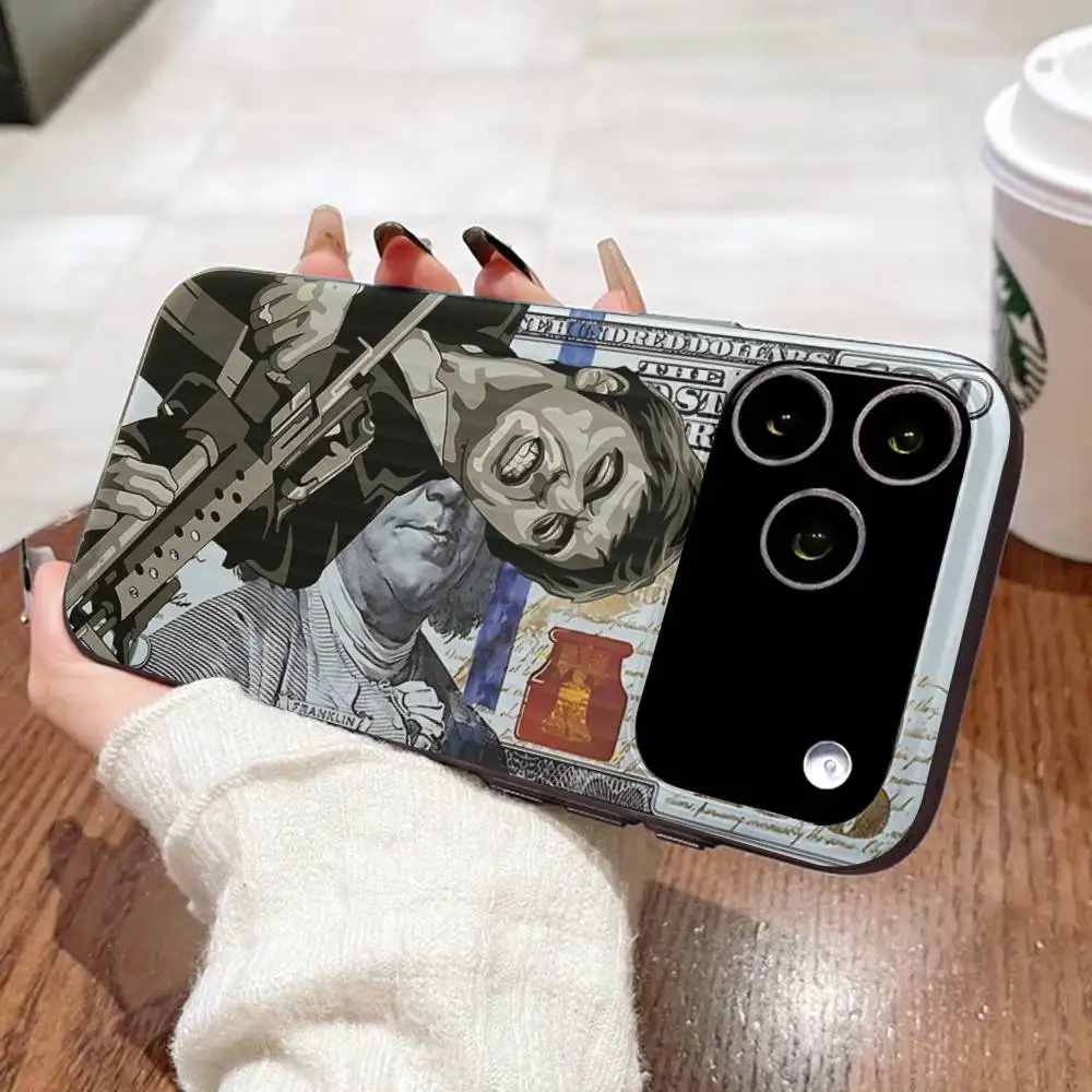 Фото Классический чехол для телефона Tonny Montana Scar-Face для iPhone 17 16 15 14 13 12 11 Pro Max Plus, гофрированный бампер-накладка на заднюю панель №4
