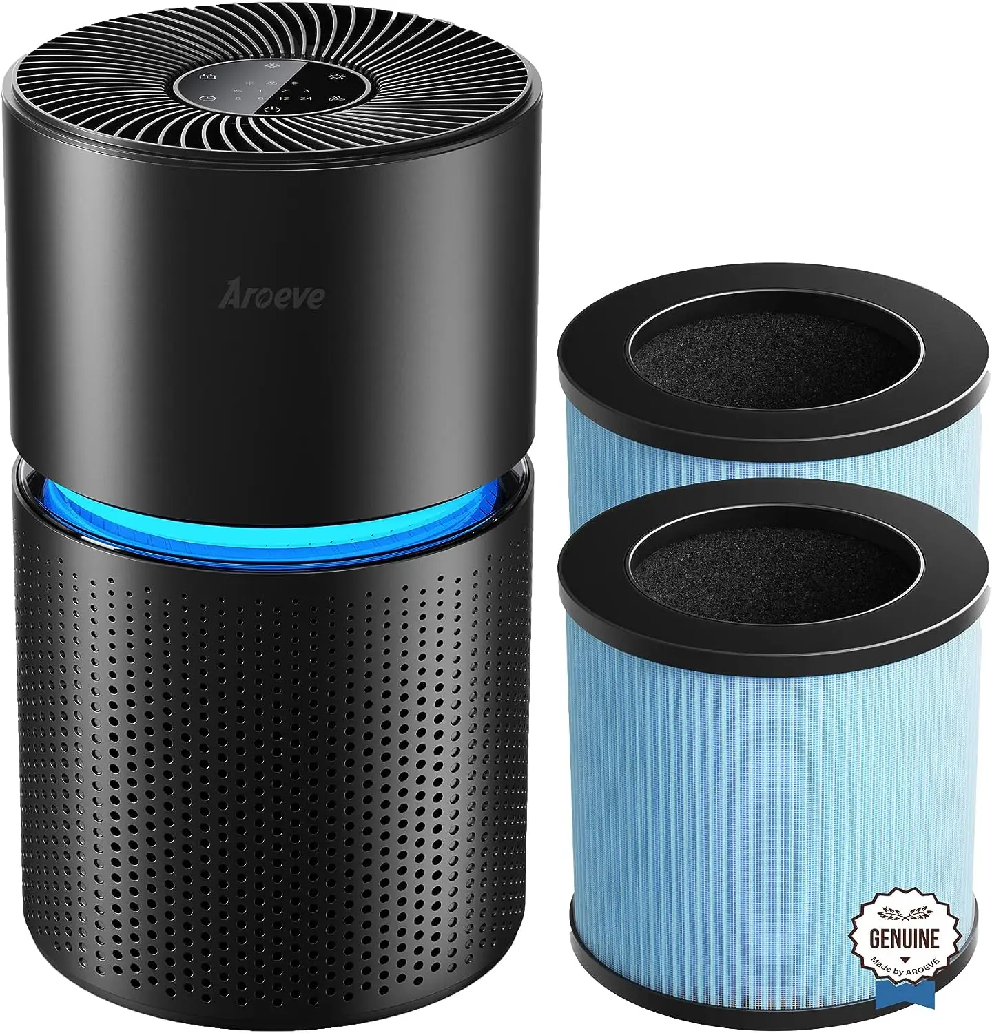 

Purifiers for Large Room(MK03-Black) with Three H13 HEPA Air Filter(One Version & Two Standard Version) Remove 99.97% of Du Hyd
