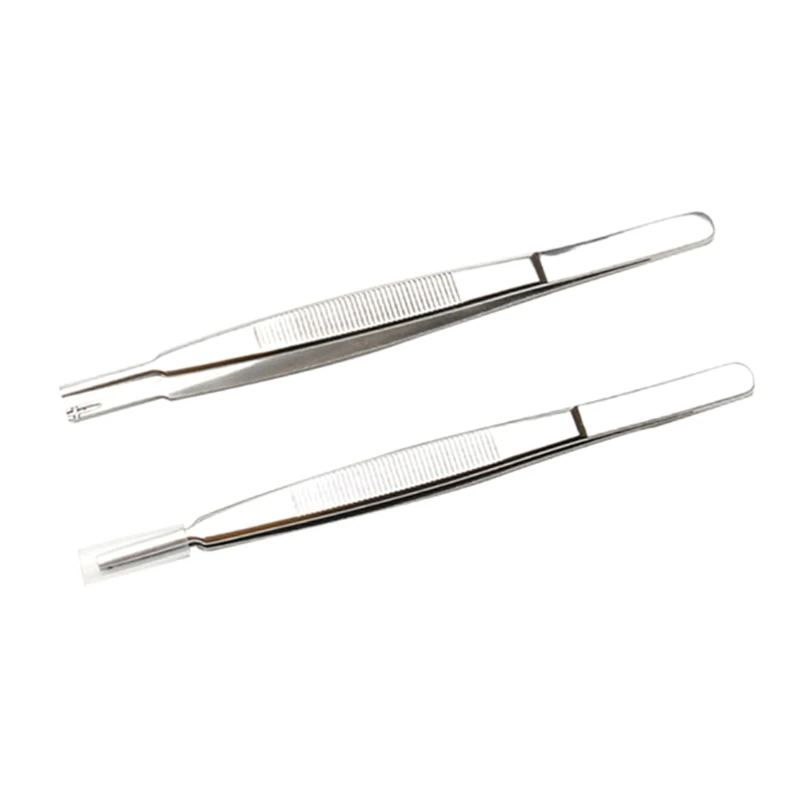 

Tweezer Glasses Repairing Tools 2pcs for Lab Industrial Craft Tweezer Tongs