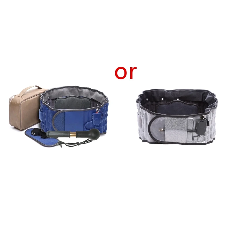 

28ED Lumbar Fixed Correction Brace Belt Inflatable Waist Back Decompression Traction Support Band Relieve Waists Pain Massage