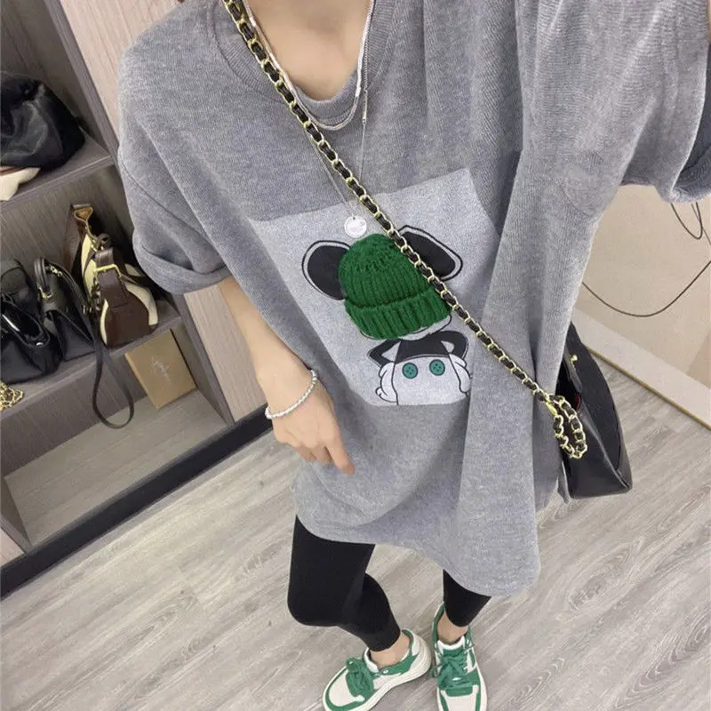 

3D Print Women Cartoon T Shirt Summer Ladies Street Causal Graphic Female Tee T-Shirt Students Clothing Korean Loose Girl Tops