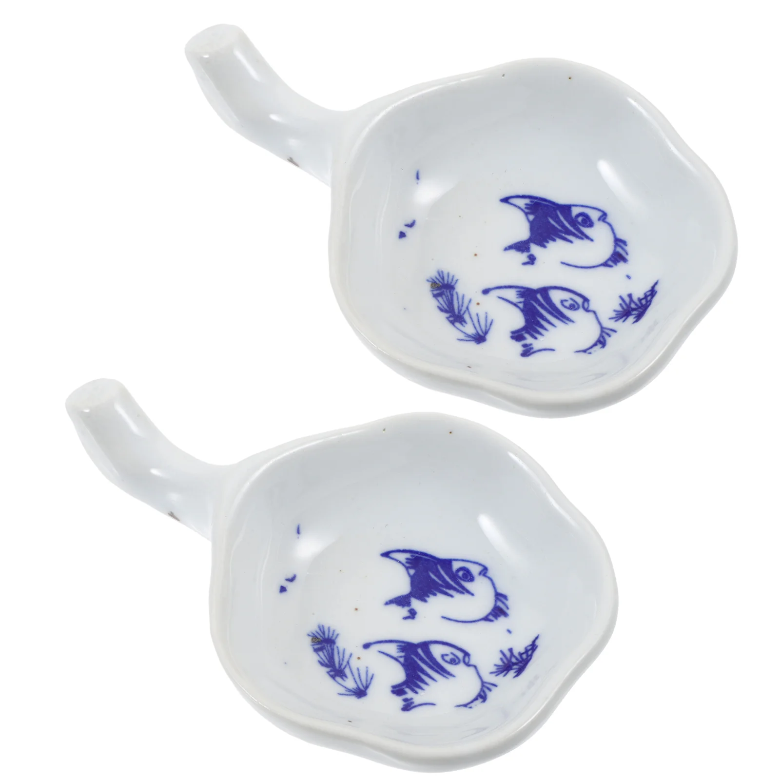 

2 Pcs Ink Cartridges Calligraphy Plate Chinese Style Pad Fine Accessories Ceramic Dishes Paint Brush Washing Desktop