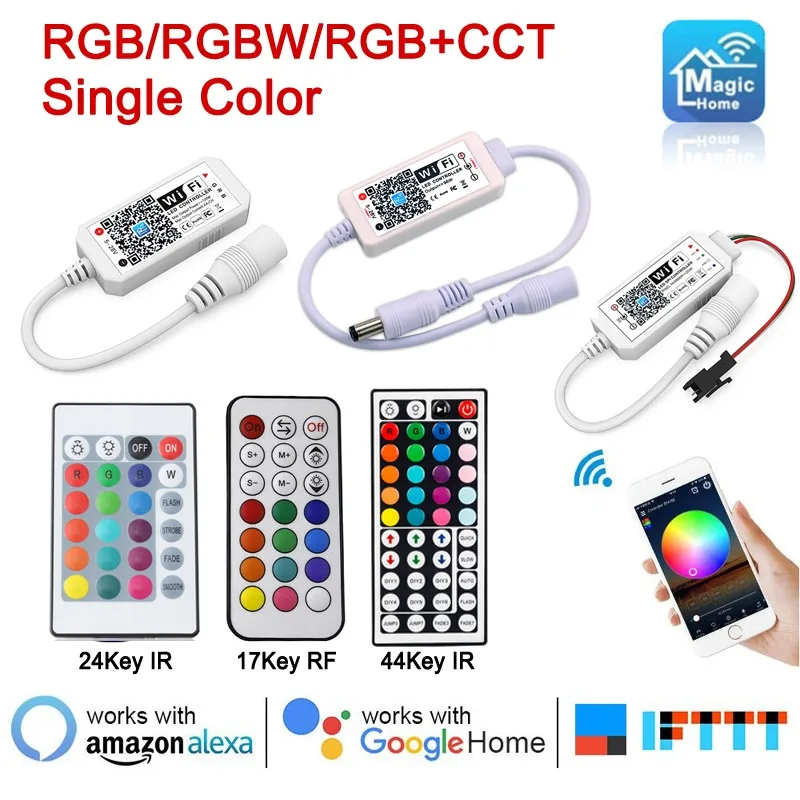 

Magic Home LED Wifi Controller RGB RGBW RGBWW 5V 12V 24V WiFi led controller For led strip 5050 2835 5630 3528 WS2812B 2811
