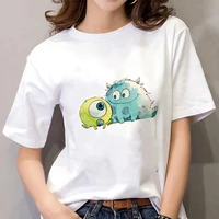 disney monster university graphic women clothes mike little james cute print casual style tops tees dropship female t shirt