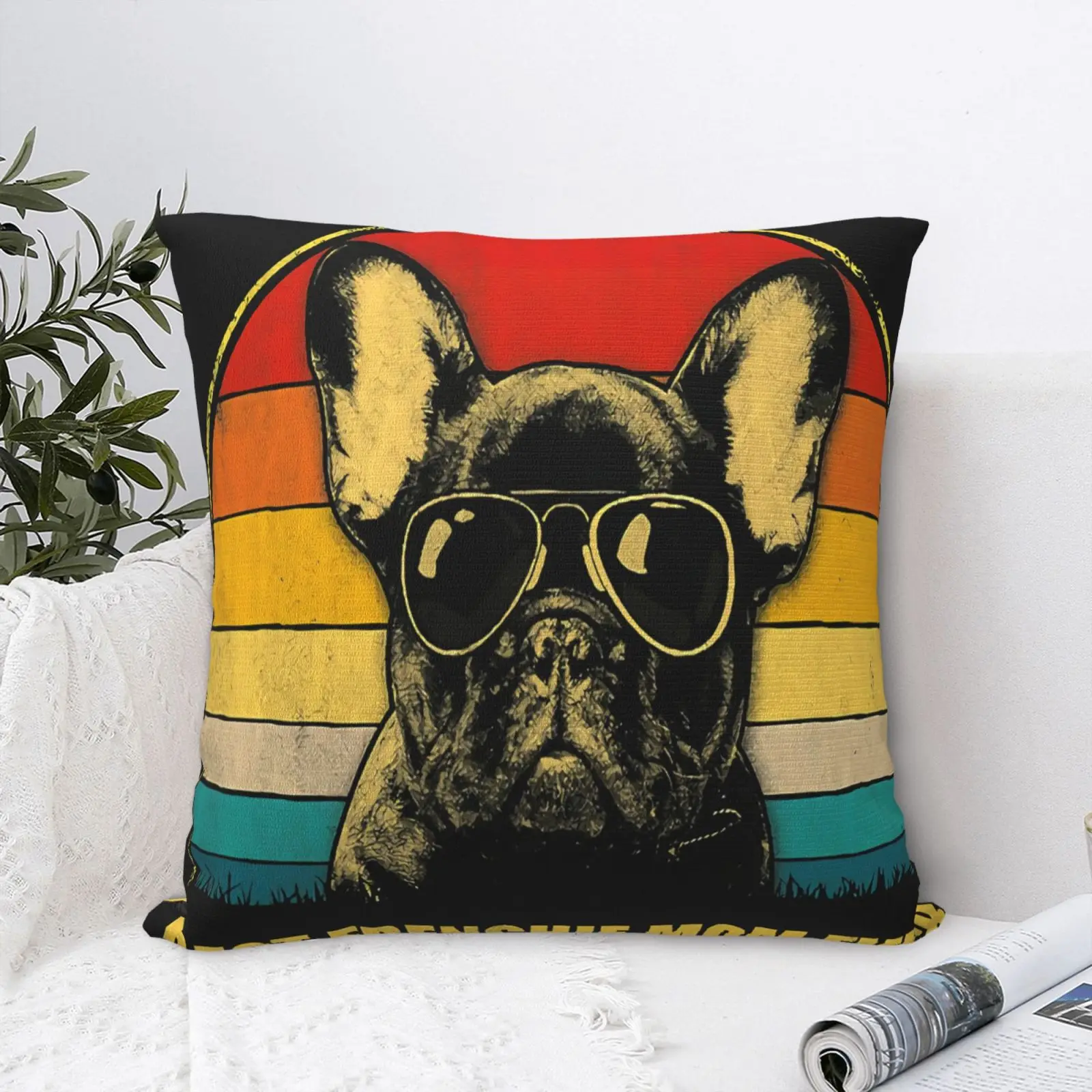 

Чехол с надписью «Best French Mom Ever Dog», украшение для дома «сделай сам», Черные Декоративные подушки для гостиной с диваном