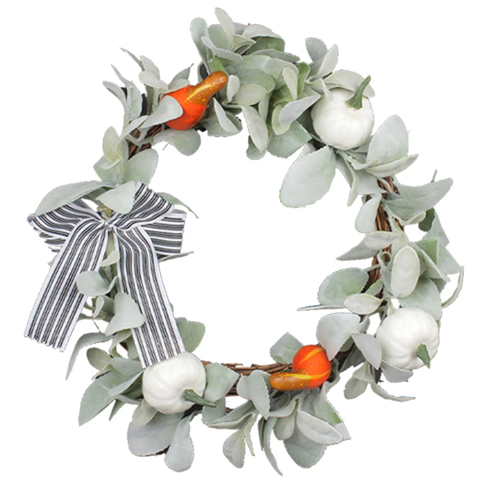 

Artificial Leaf Hanging Wreath Front Door Decorative Wreath Fall Wreath Decor