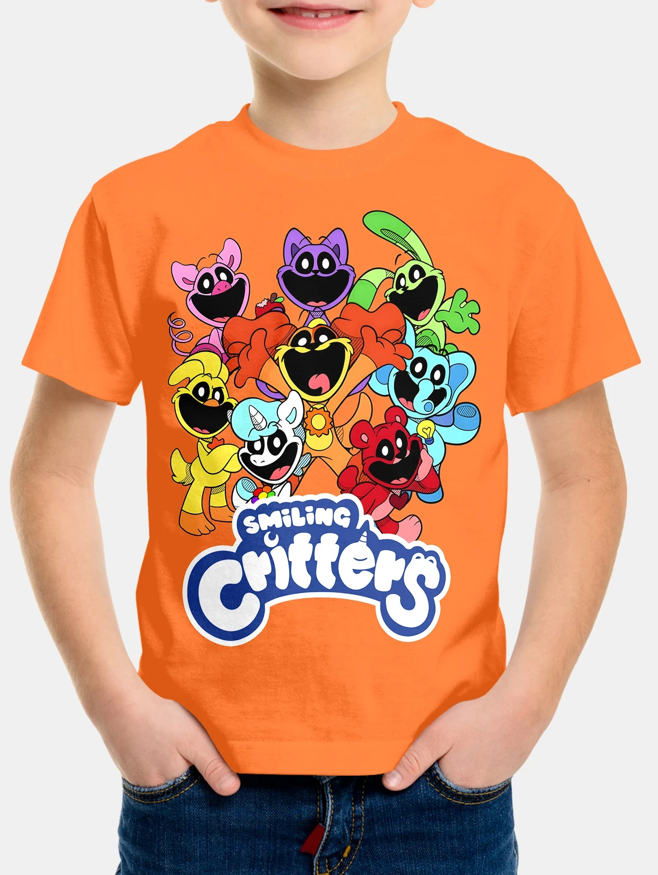 Летние Детские Футболки Со Смайликами И Принтами Животных — Повседневные Топы С