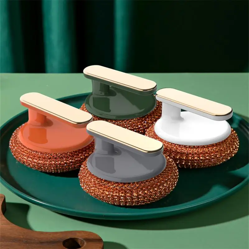 

Not Easy To Damage Clean The Steel Ball Wash Pot Clean Ball Kitchen Household Multi-function Steel Ball Pot Brush Pot Brush