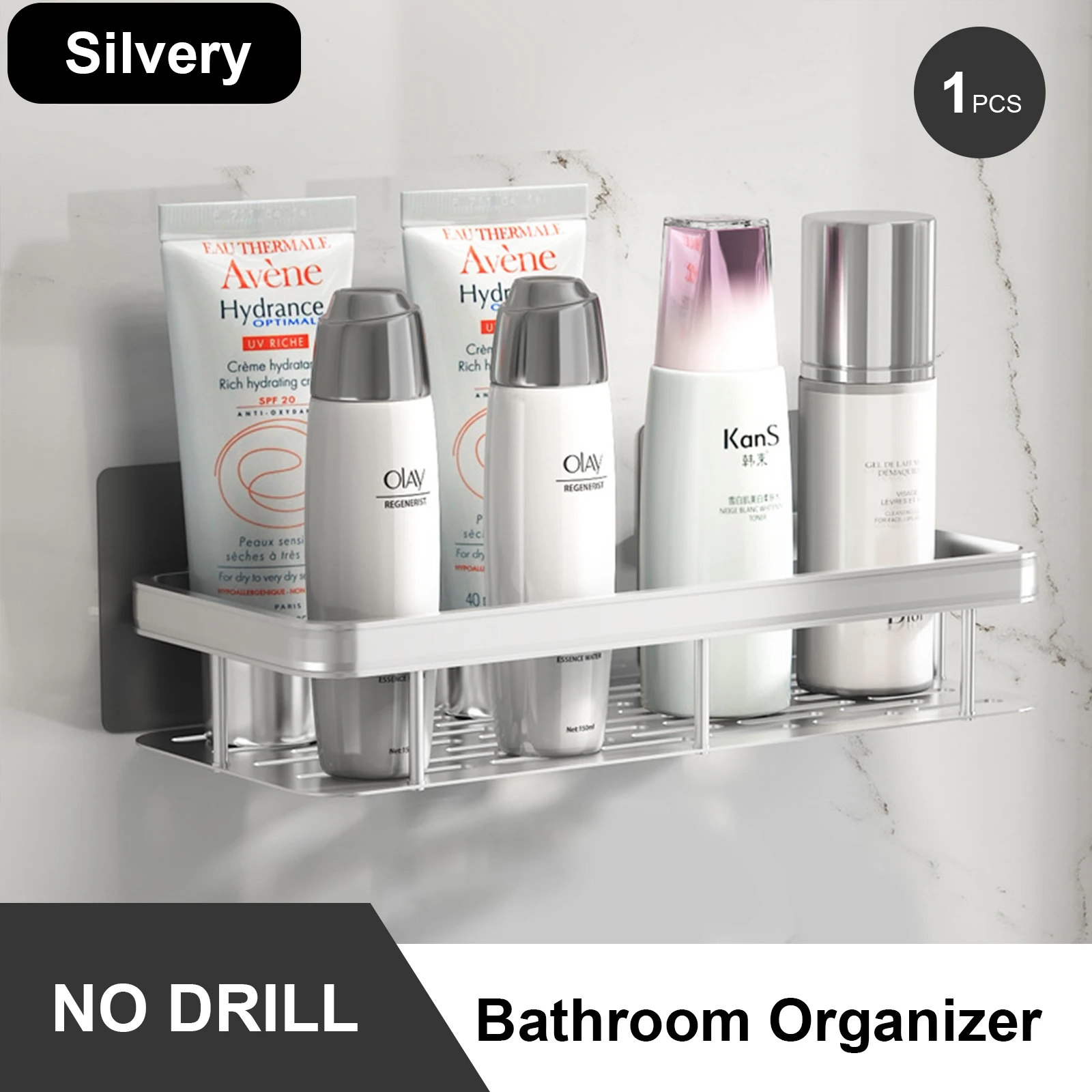 

Стеллаж для хранения в ванной комнате из нержавеющей стали, антикоррозийная полка для душа, стеллаж для хранения на присоске, бытовая техника для хранения