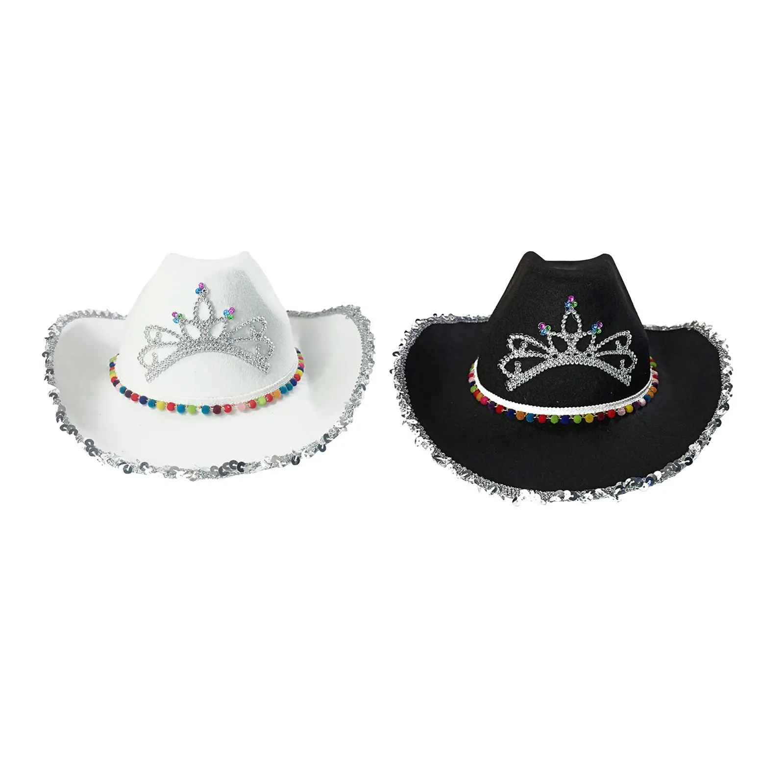 

Cloth Western Hat, Fancy Dress Fits Wide Brim Favors for Party Ladies Carnival Adult