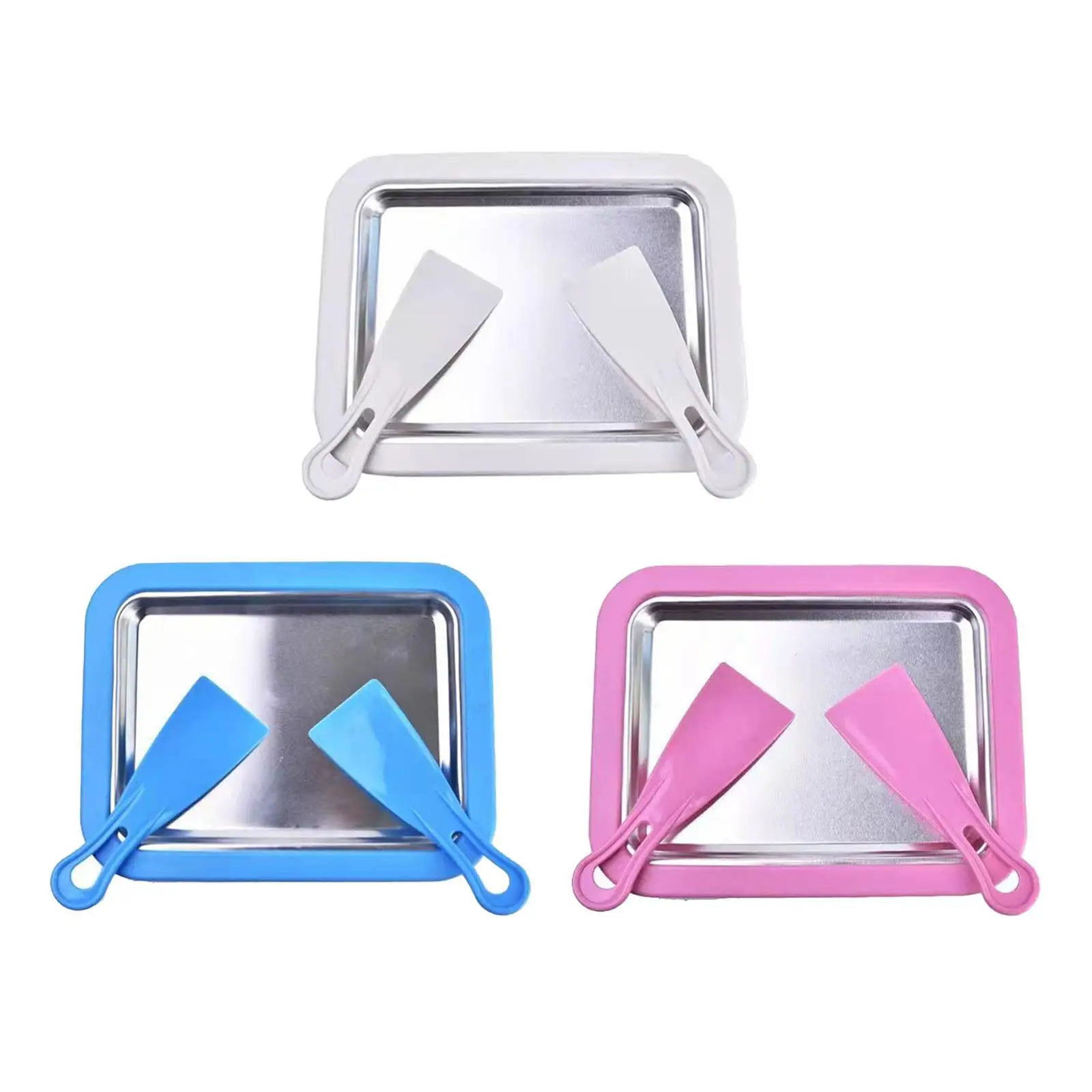 

Роликовая тарелка для мороженого с 2 лопатками для легкого домашнего свернутого мороженого, замороженная машина для сорбета, домашняя маши...