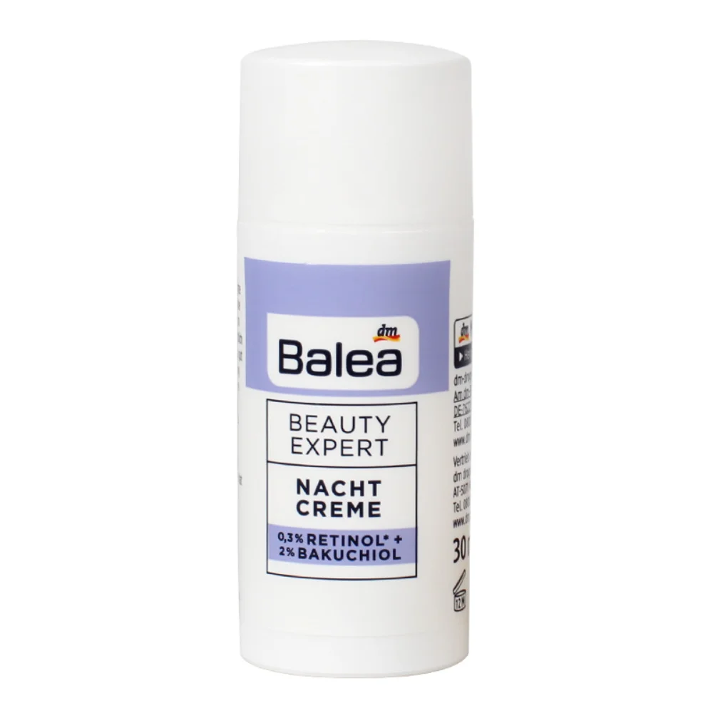 

Germany Balea 0.3% Retinol+2% Bakuchiol Night Cream 30ml Intense Moisturizing Nourishing Firming Anti-wrinkle Skin Care Product