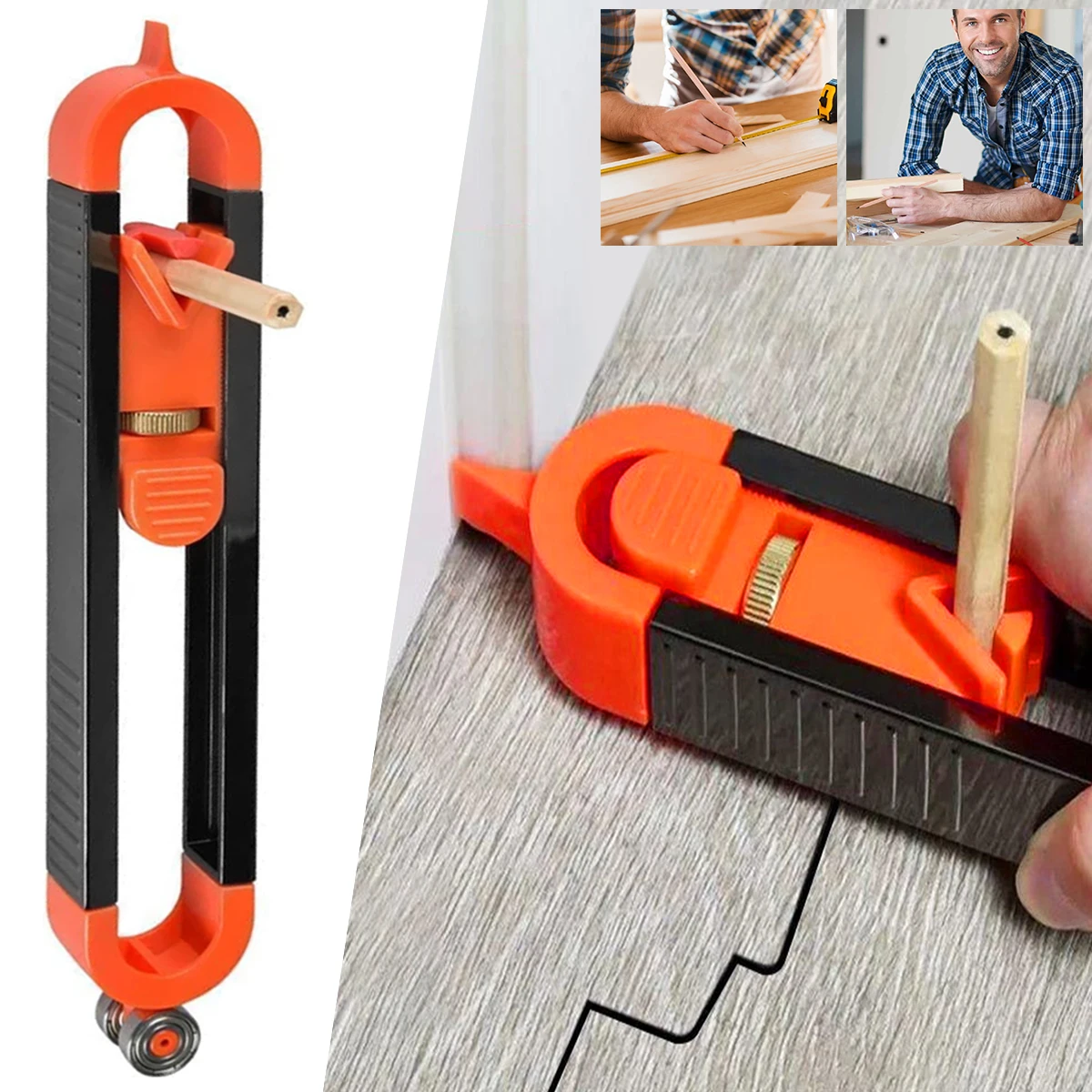 

NewProfile Scribing Tool Contour Gauge with Lock Adjustable Locking Precise Measuring Tool Scriber Marking Tool Multifunctional