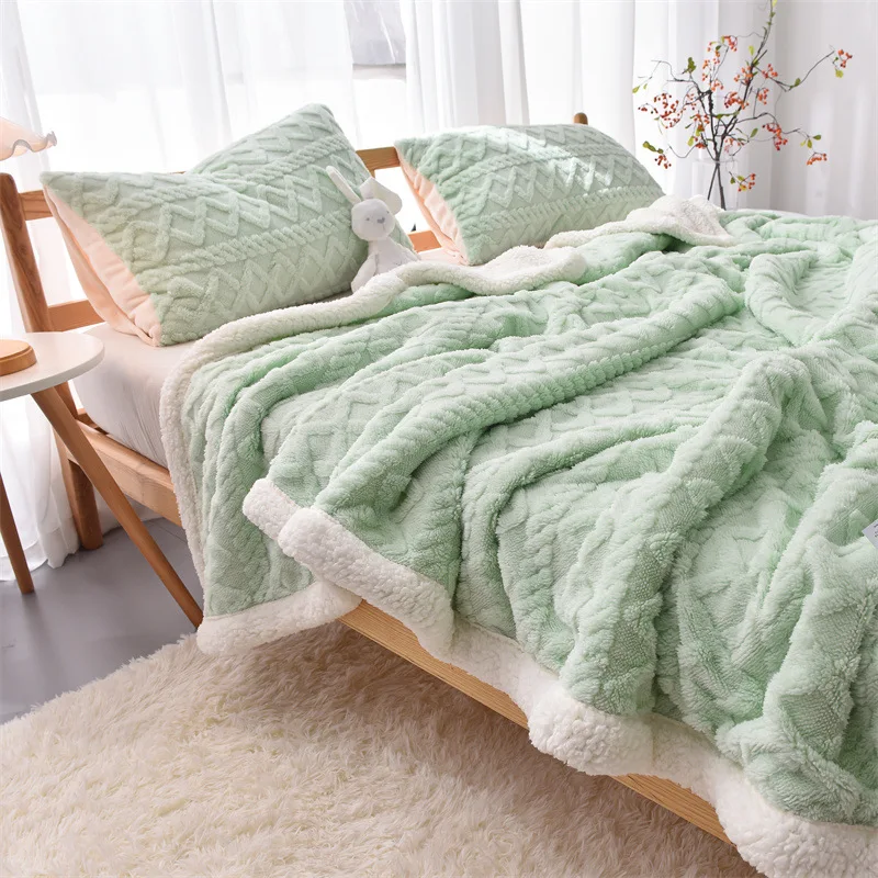 

Autumn and Winter Solid Color Taffeta Blanket Thickening Warm Blanket