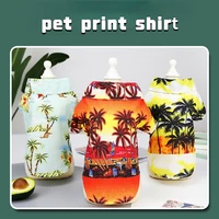 cat dog hawaiian shirt pet beach style clothes kitten puppy print coat pet supplies