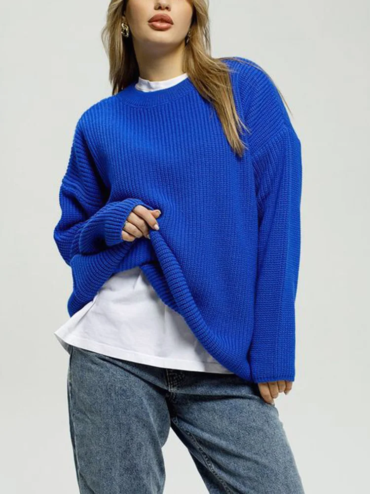 Женский свитер оверсайз уютный розовый джемпер с длинным рукавом верхняя одежда