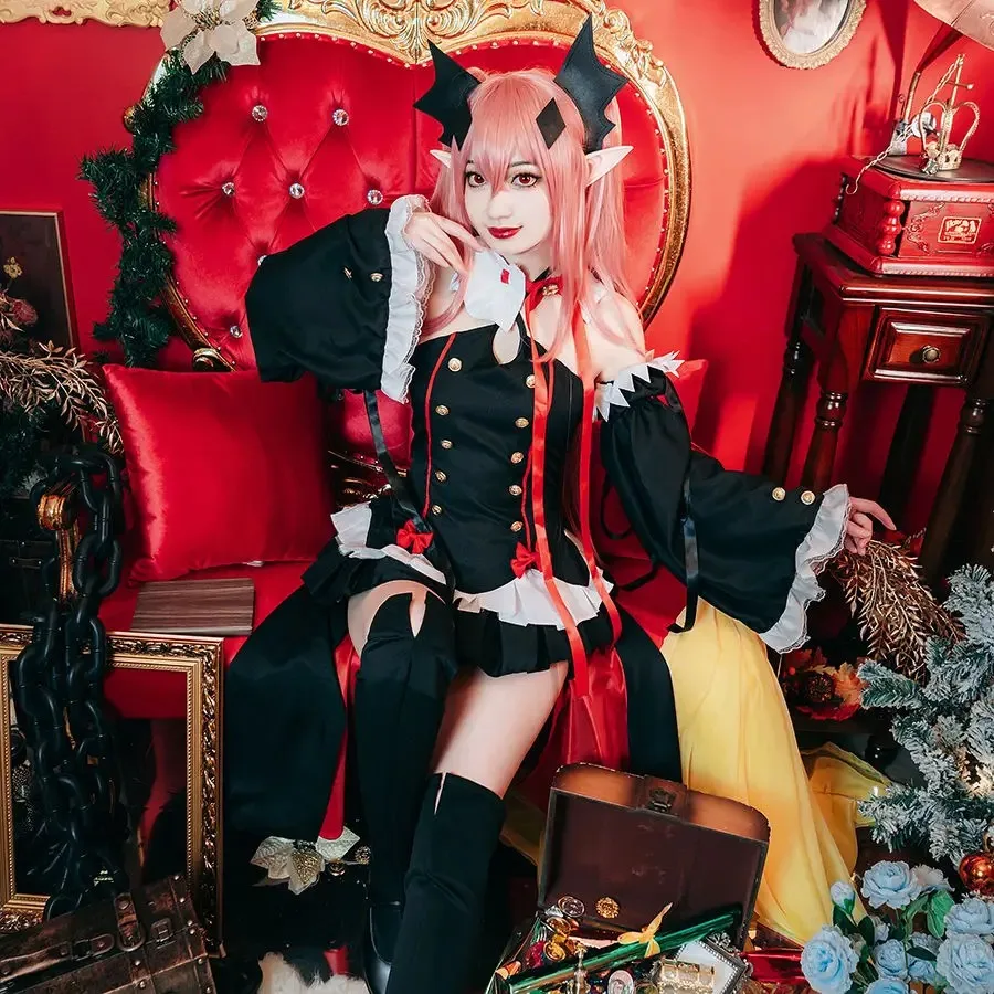 Фото Костюм для косплея Крул Тепес из аниме «Серафим» (Owari no Seraph), платье вампирши-ведьмы в стиле Лолиты, наряд для Хэллоуина и карнавала №2