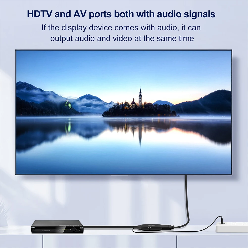 HDMI-совместимый адаптер AV 3RCA CVB 1080P с AV-адаптером поддерживает PAL/NTSC