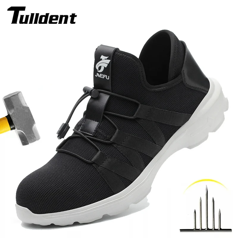 

Lightweight Safety Shoes Men Work Shoes Breathable Sneakers Breathable Anti-puncture Anti-smashing Low-top security shoes