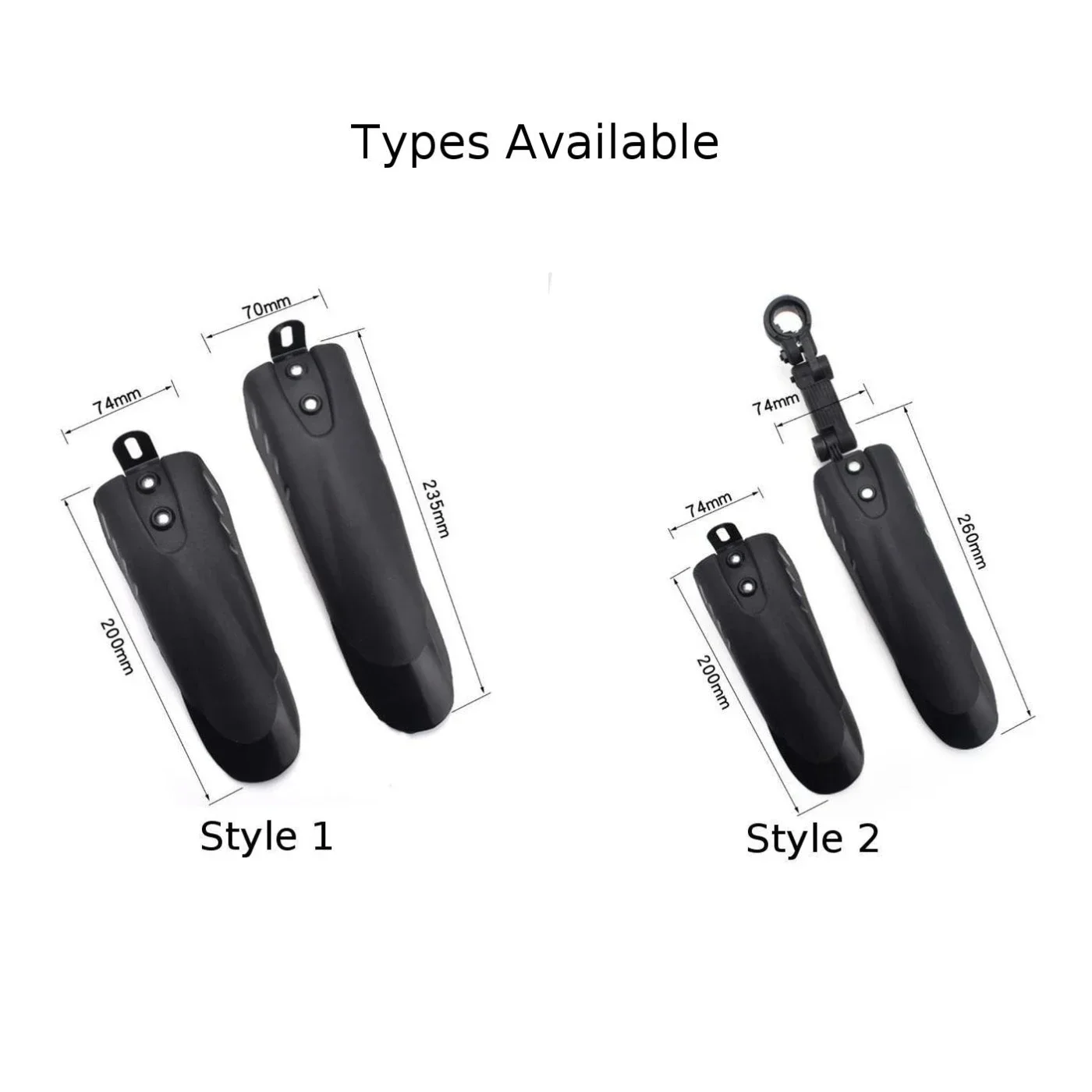 Комплект из 2 брызговиков для детского велосипеда с термостойким пластиковым