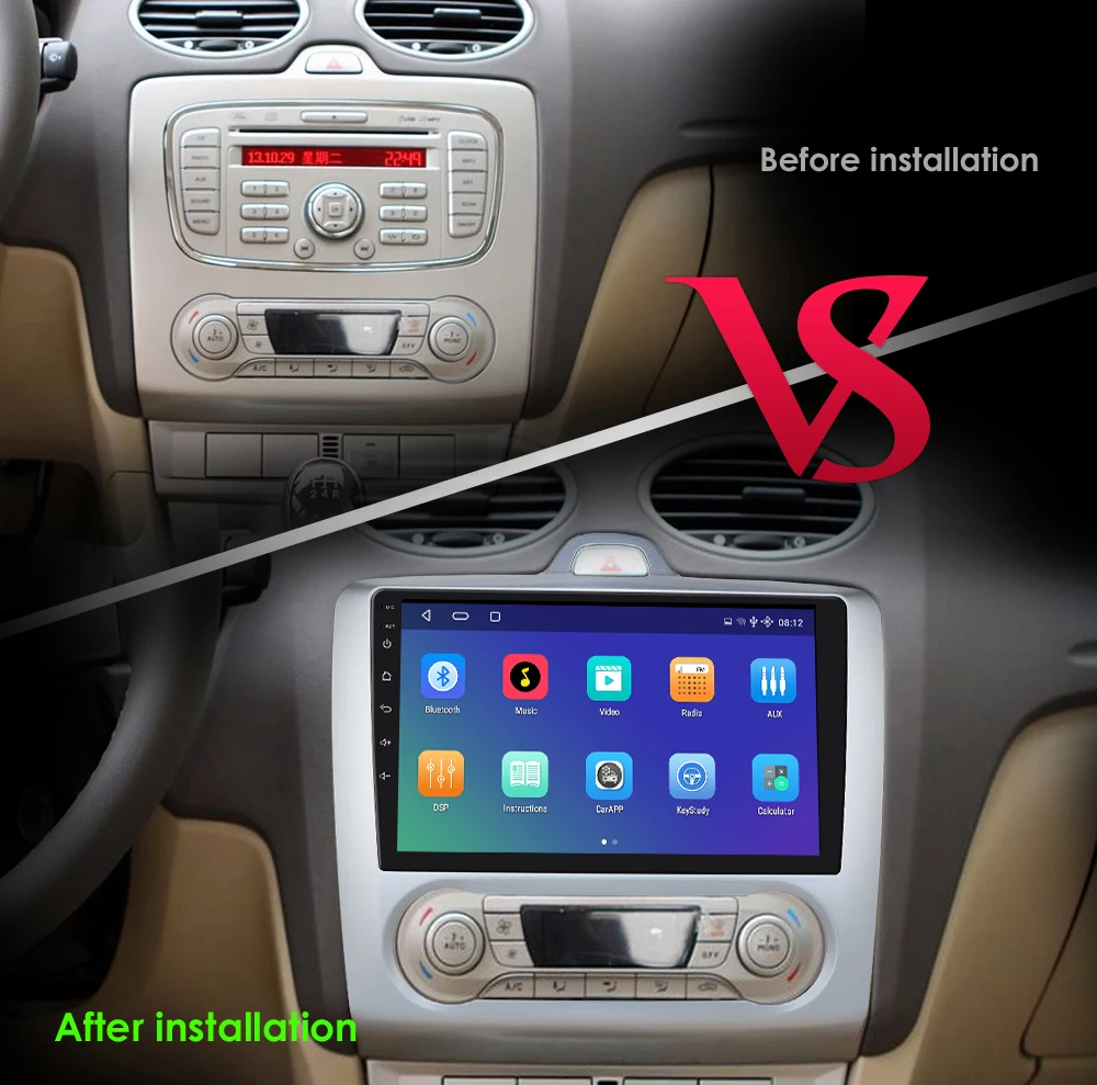 8+128 9 Android Car Radio Dvd Player For Ford Focus Exi AT 2004-2011 2Din GPS Multimedia Navigation BT USB DVR Cam-in DSP RDS on. -> 8+128 9-дюймовый Андроид-автомобильный радио DVD-плеер для Ford Focus Exi AT 2004-2011 2Din GPS Мультимедийная навигаци