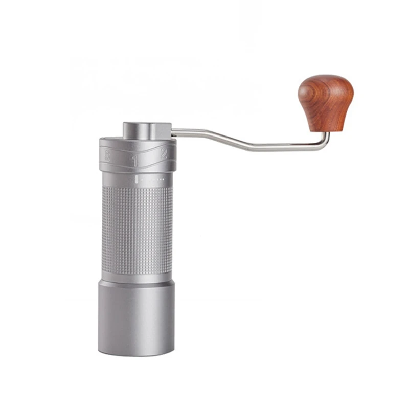 

Manual Coffee Grinder With Double Bearing Positioning For Kitchen Office Silver-Gray