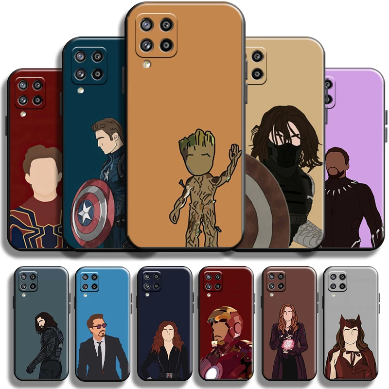 

Marvel Comics Avengers For Samsung Galaxy M32 M32 5G Phone Case Back Liquid Silicon Soft Full Protection Funda Coque Shockproof