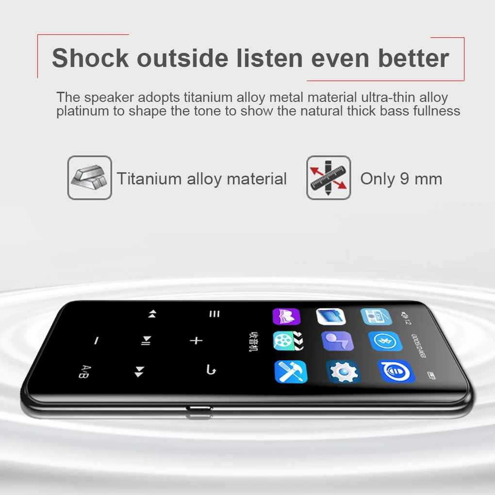 

16GB MP3 MP4 Player Mini LCD Touch Screen Sports E-book FM Radio Video HIFI Music Player Voice Recorder