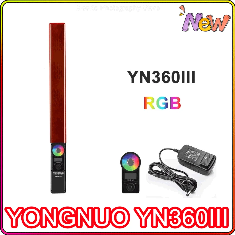 Yongnuo YN360 III YN360III Handheld 3200K-5500K RGB Colorful Ice Stick LED Video Light Touch Adjusting Controlled by Phone App