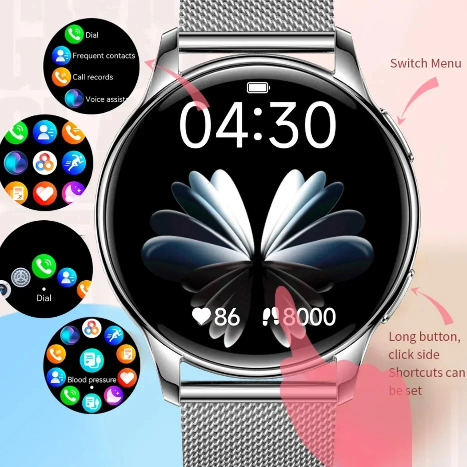 Водонепроницаемые смарт-часы с пульсометром и тонометром