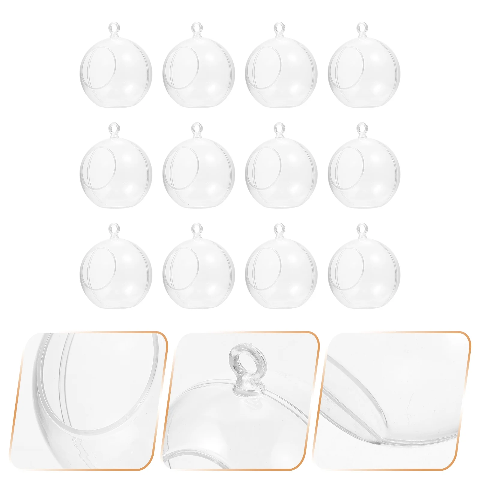 

Christmasfillable Ornaments Hanging Clear Ornamenttreeglobe Holderterrariumplastic Decoration Tealight Acrylic Pendant Flower