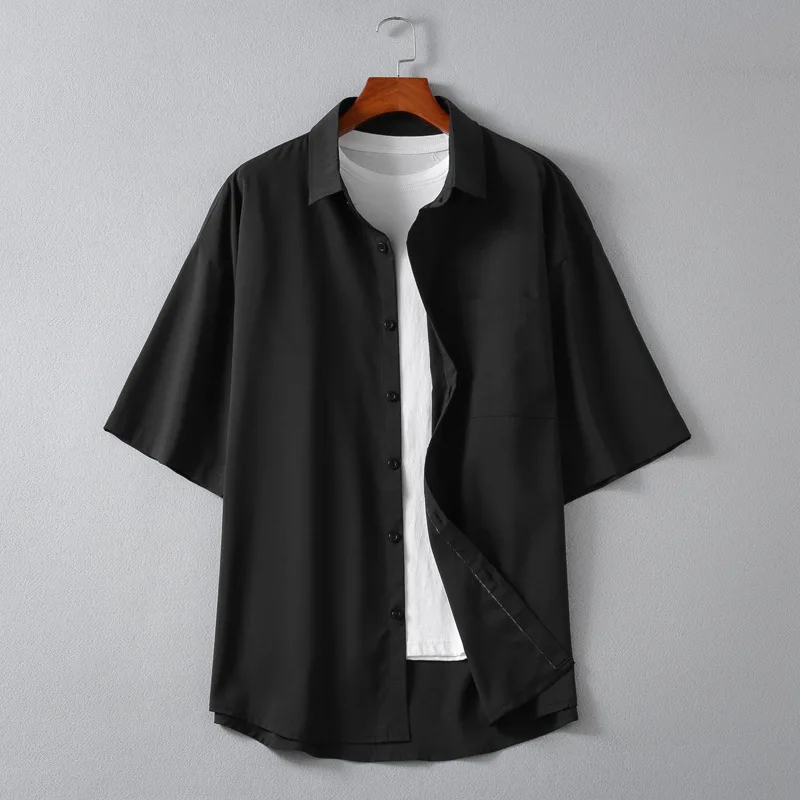 Summer Men's Shirt Short Sleeve Ice 