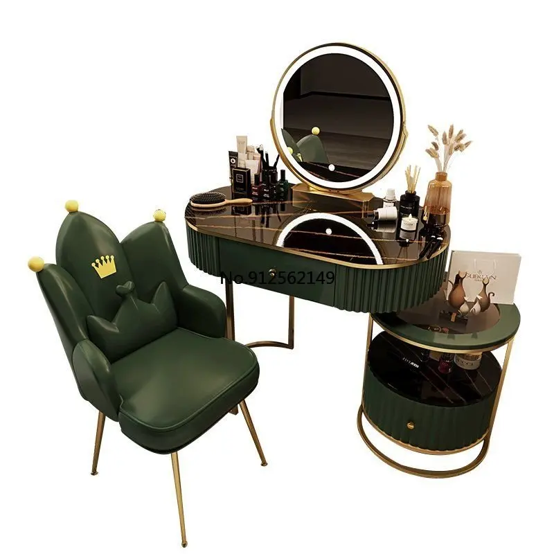 

Nordic Dressers Bedroom Furniture Light Luxury Dressing Table Modern Minimalist Retractable Creative Storage Cabinet Vanity ins