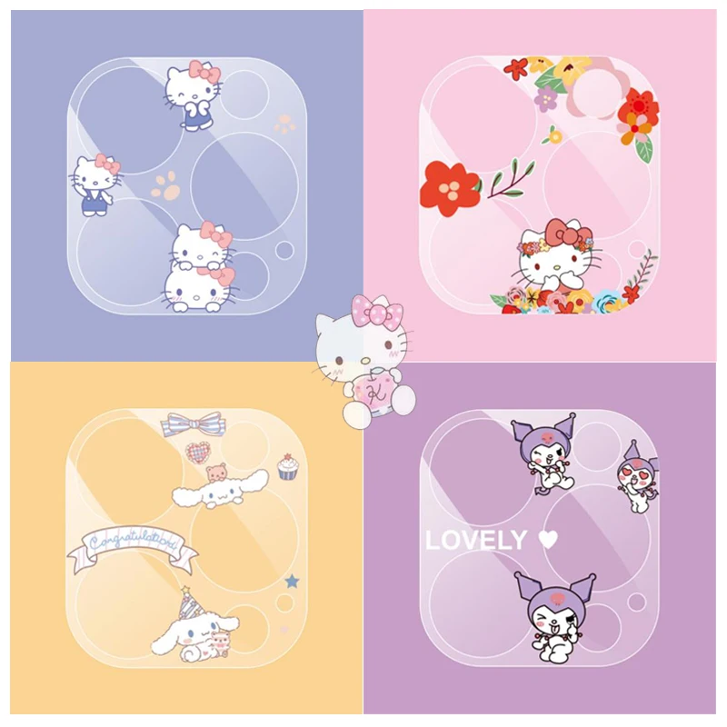 

Kawaii Cartoon Printing Transparent Lens Film My Melody Kuromi Cinnamoroll Anime All-Inclusive Lens Film Anti-friction Cute Gift