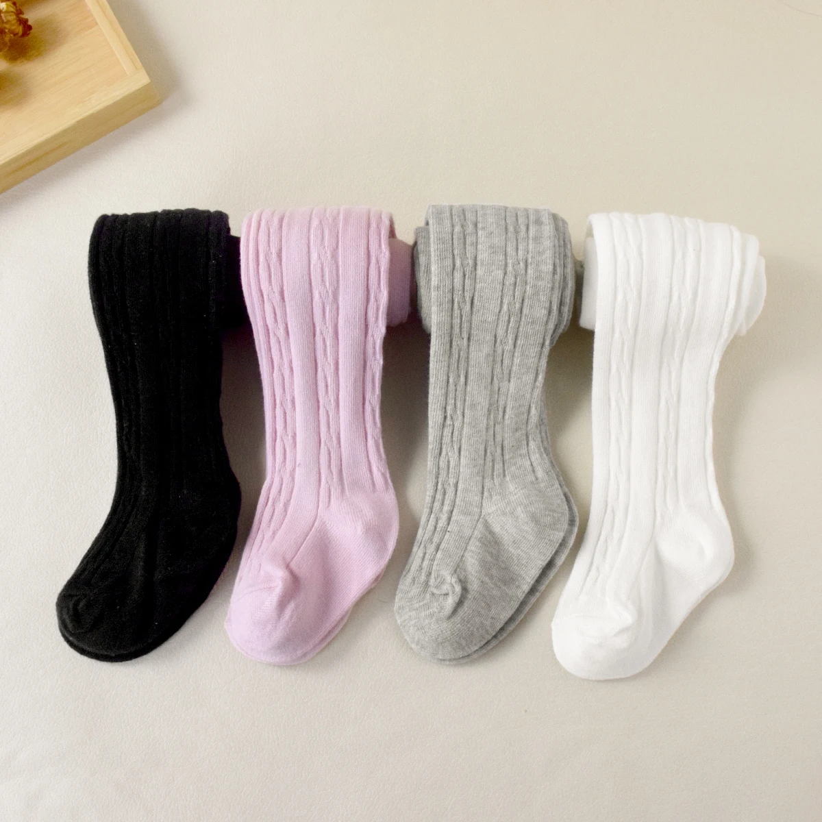 Весенне-Осенние Колготки для детей и девочек простая однотонная тонкая