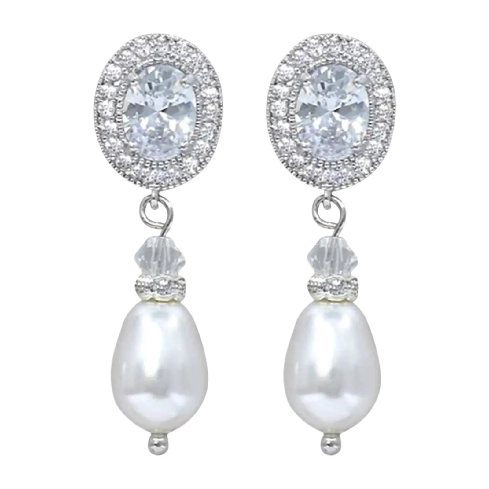

Quality Simple Gemstone Earrings Female Wedding Bride Costume Diamond Earrings for Women Earrings Collection Huge Earrings