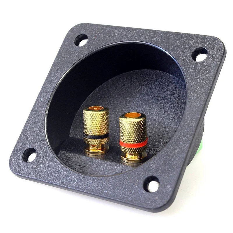 

DIY Home Car Stereo Screw Cup Connectors Subwoofer Plugs 2-Way Speaker Box Terminal Binding Post, 10 Pcs Black