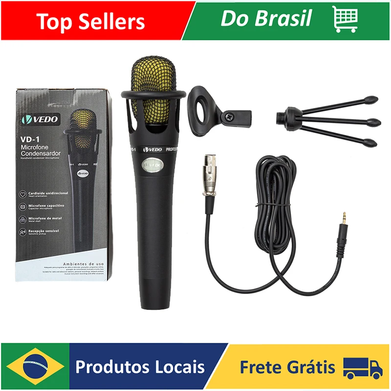 

VEDO Microphone 3.5mm Wired Home Stereo With Desktop Tripod MIC For YouTube Video Chatting Gaming Podcasting Recording Meeting