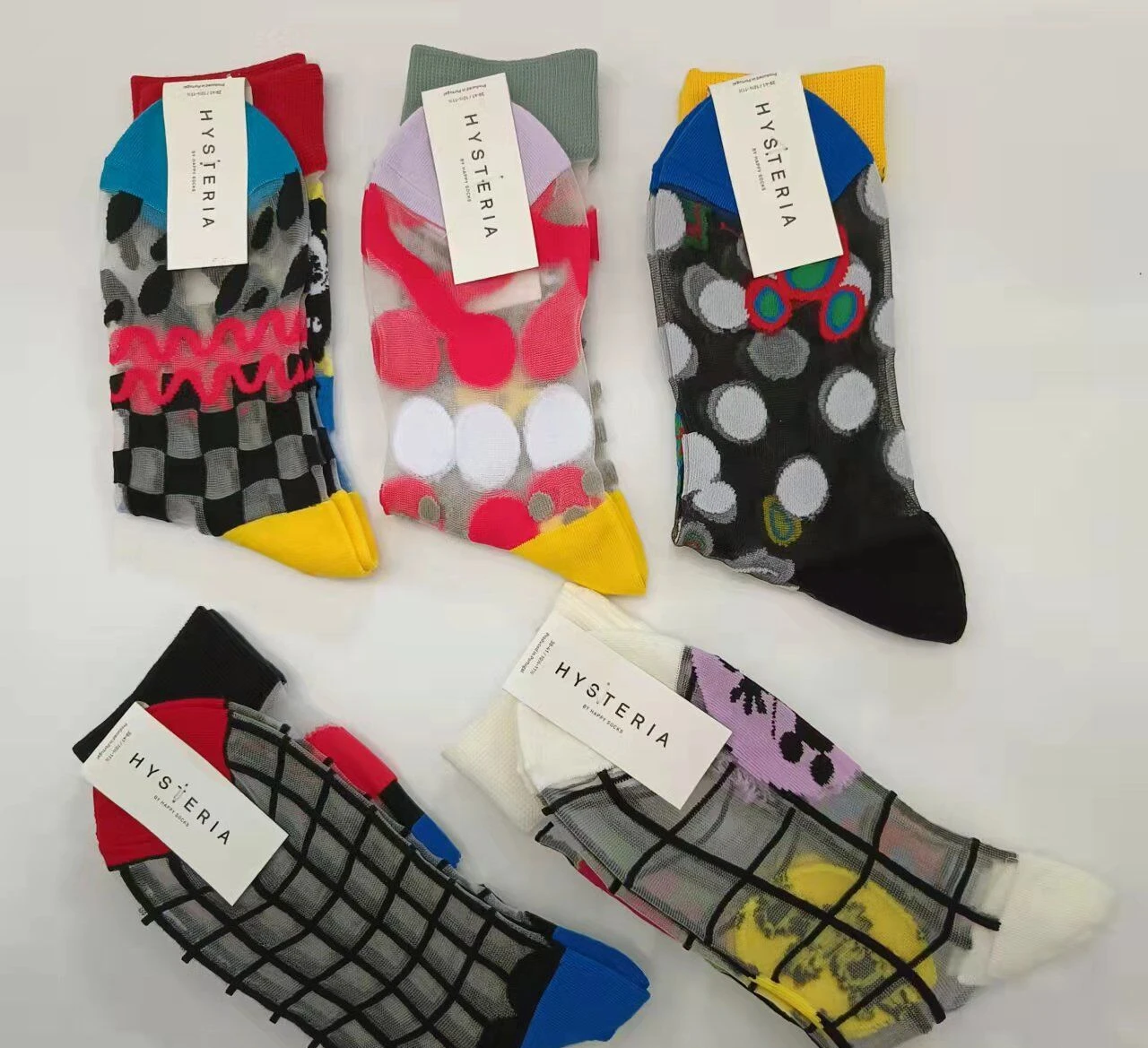 1 Pair Thin Transparent Sock Breathable Summer Women Printing   Sweet Cute Style Comfortable Elastic Short Socks Unisex Socks