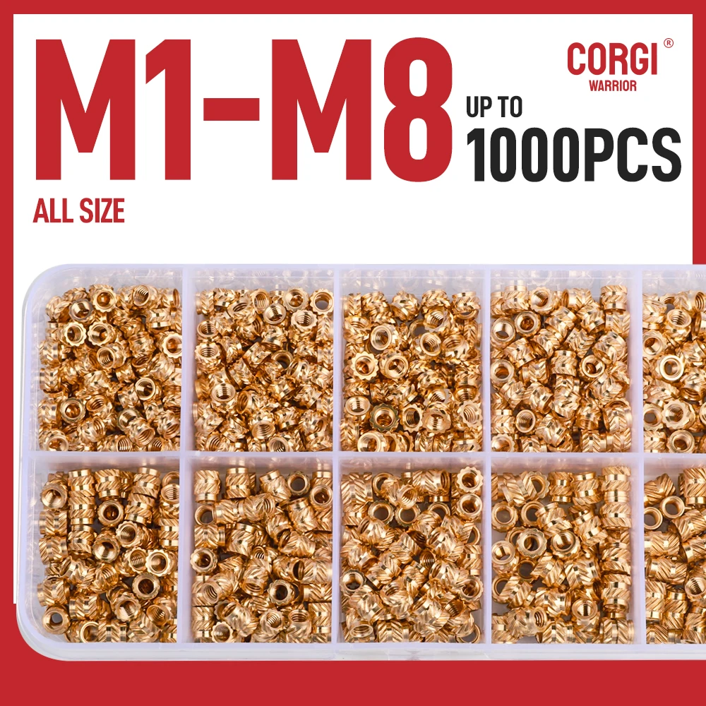 1000-65P M1 M1.2 M1.4 M2 M2.5 M3 M4 To M8 набор латунных вставных гаек горячего расплава