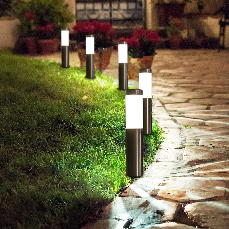 Наружный садовый фонарь из нержавеющей стали дорожка солнечная фотолампа