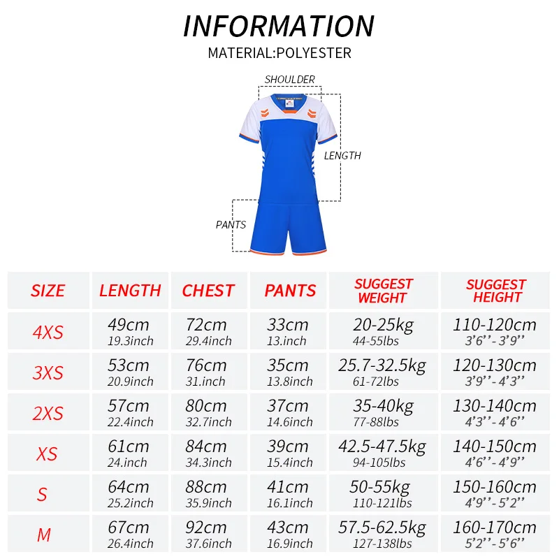 Дешевые детские футбольные Джерси из 100% полиэстера оптом Дышащие комплекты