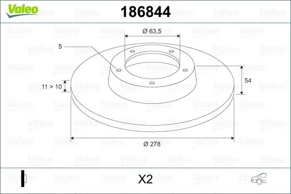 

186844 заднее тормозное дисковое зеркало для подключения 1,8 tdci ABSLI для tdci