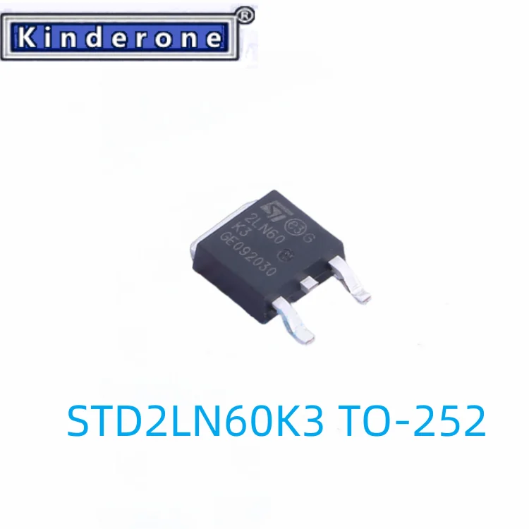 

5-100PCS STD2LN60K3 TO-252 600V2A electronics