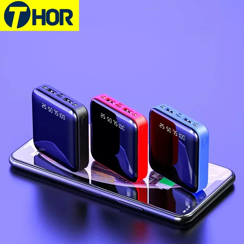 

New mini 8000Mah mobile power mobile power fast charge 2.1A high power small portable large capacity does not take up space