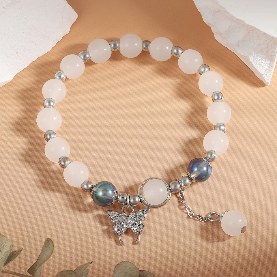 Новинка 2024 браслет FEEHOW с бусинами в виде ледяных трещин для женщин блестящий